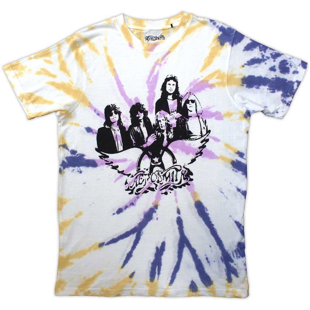 AEROSMITH エアロスミス (結成 55周年 ) - Photo Wings / タイダイ / Tシャツ / メンズ - PGS